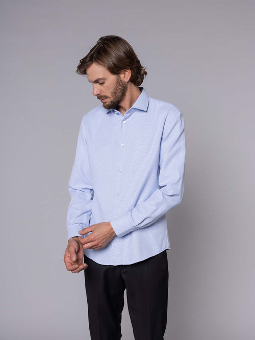Camicia tessuto armaturato|Colore:Celeste
