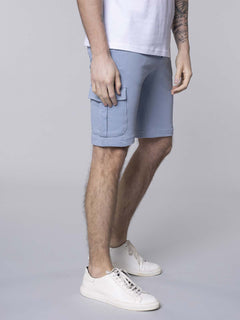 Shorts felpa con tasche laterali|Colore:Azzurro