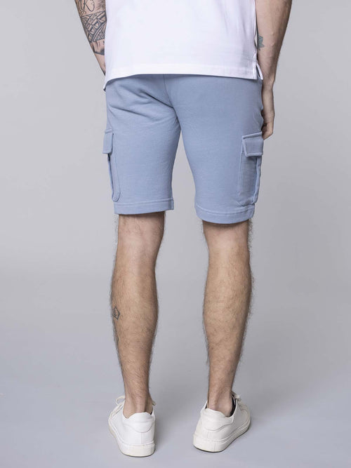 Shorts felpa con tasche laterali|Colore:Azzurro