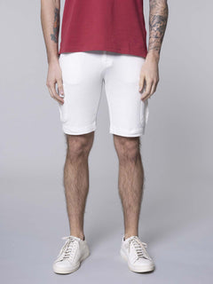 Shorts felpa con tasche laterali|Colore:Panna