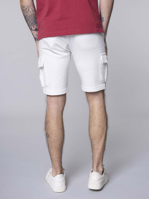 Shorts felpa con tasche laterali|Colore:Panna