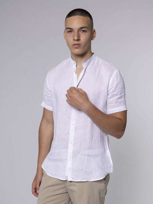 Camicia in lino coreana|Colore:Bianco