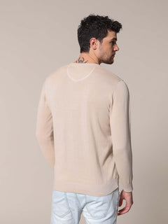 Maglia basic girocollo|Colore:Sabbia