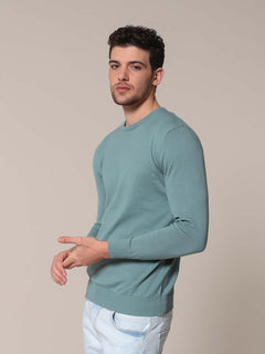 Maglia basic girocollo|Colore:Salvia