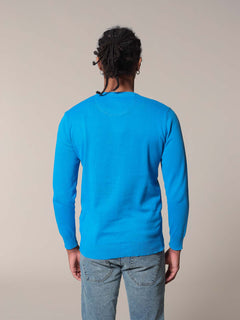 Maglia basic girocollo|Colore:Turchese