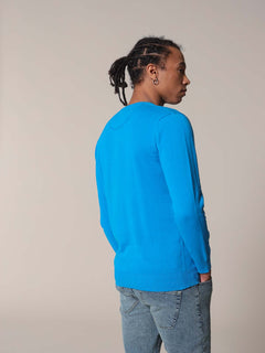 Maglia basic girocollo|Colore:Turchese