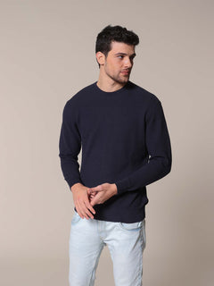 Maglia rigato Jacquard|Colore:Blu