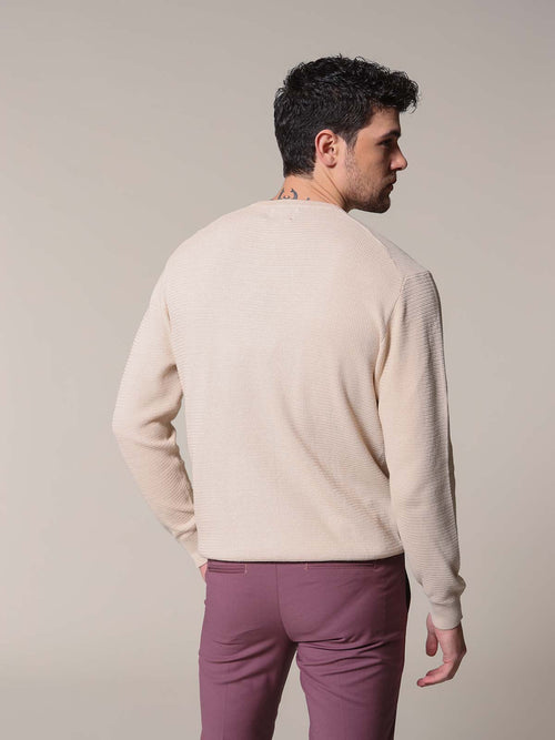 Maglia rigato Jacquard|Colore:Sabbia
