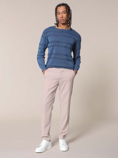 Maglia girocollo Jacquard|Colore:Blu