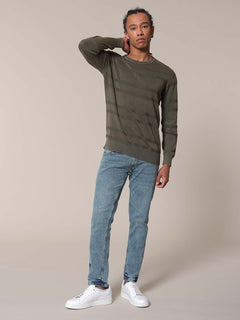 Maglia girocollo Jacquard|Colore:Verde militare