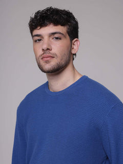 Maglia rigato Jacquard|Colore:Bluette