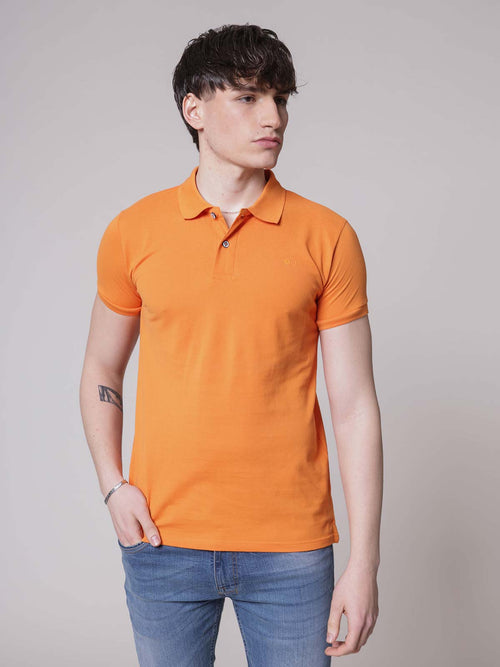 Polo logo ricamo|Colore:Arancio