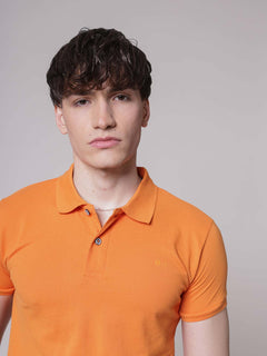 Polo logo ricamo|Colore:Arancio