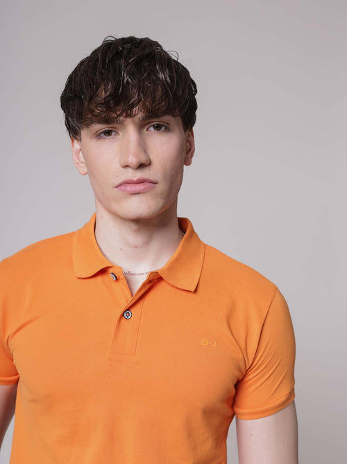 Polo logo ricamo|Colore:Arancio