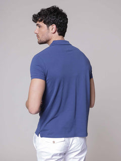 Polo logo ricamo|Colore:Blu china