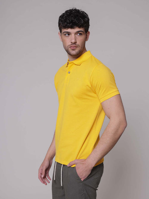 Polo logo ricamo|Colore:Giallo