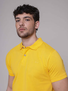 Polo logo ricamo|Colore:Giallo