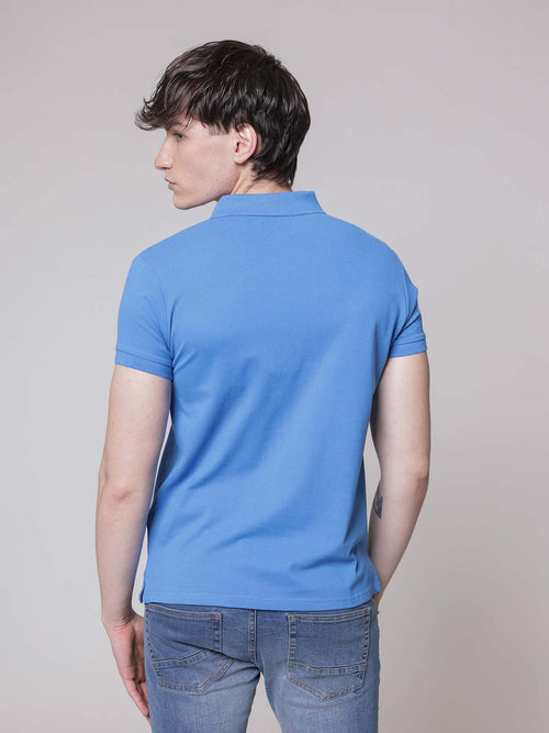 Polo logo ricamo|Colore:Royal