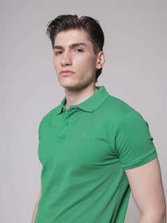 Polo logo ricamo|Colore:Verde