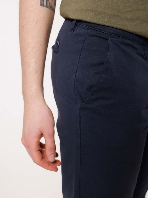 Pantaloni gabardina tasca America|Colore:Navy