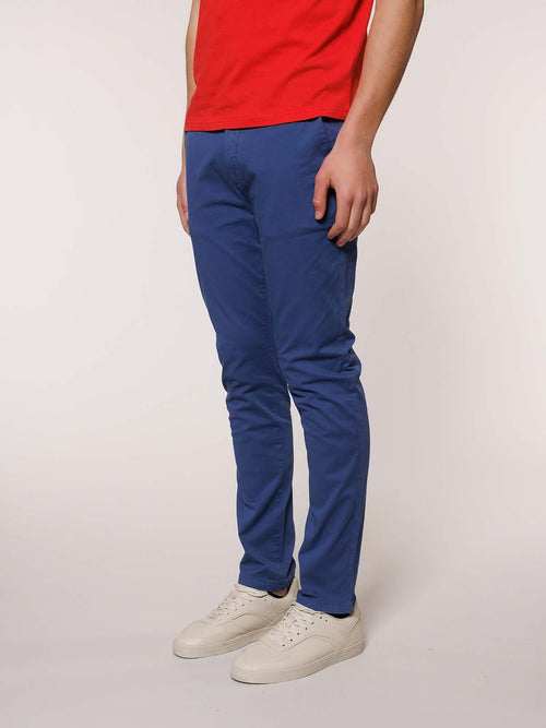 Pantaloni gabardina tasca America|Colore:Royal