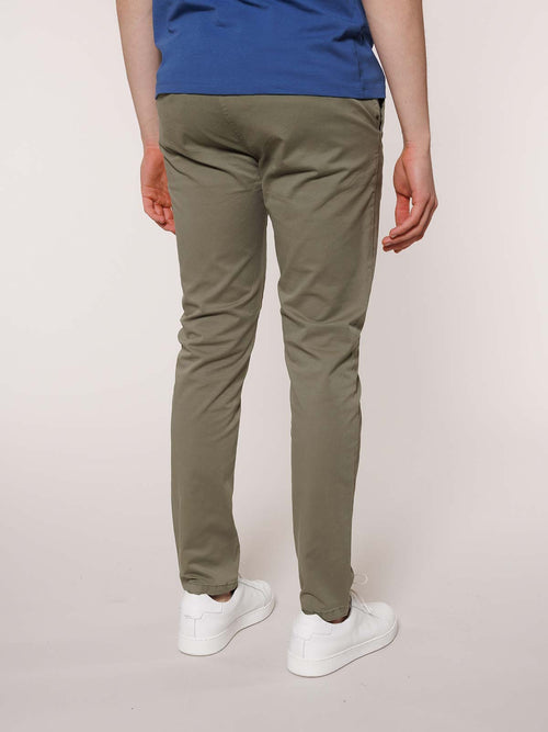 Pantaloni gabardina tasca America|Colore:Salvia