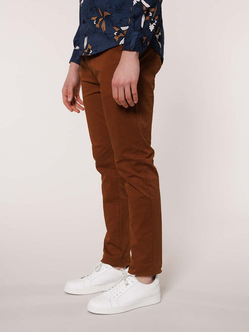 Pantaloni gabardina tasca America|Colore:Tegola
