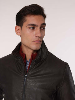 Giubbotto ecopelle |Colore:Moro