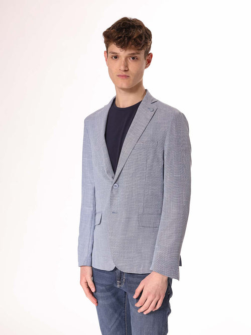Giacca monocolore tono blu