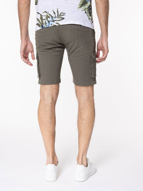 Bermuda con tasconi|Colore:Verde militare 