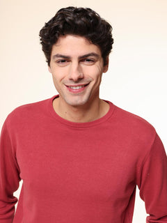 Maglia basic girocollo|Colore:Peonia