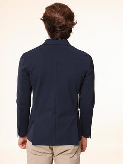 Giacca con bordi impuntura|Colore:Blu
