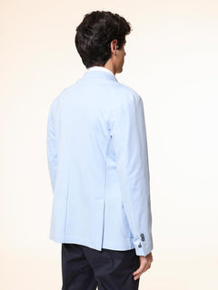 Giacca con bordi impuntura|Colore:Celeste