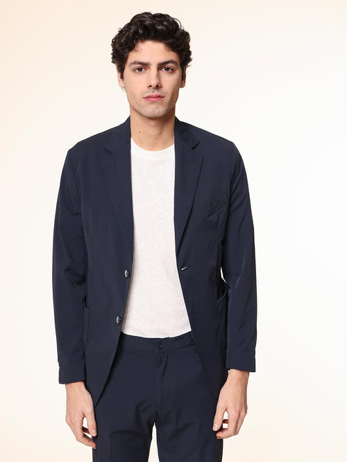 Giacca in tessuto tecnico|Colore:Blu