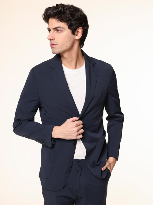 Giacca in tessuto tecnico|Colore:Blu