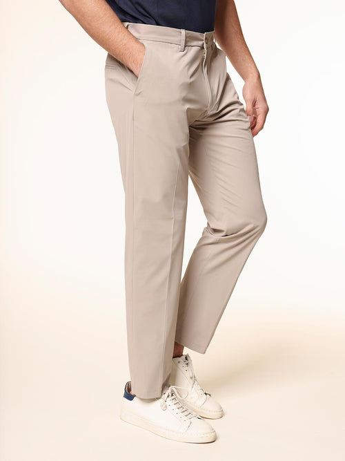 Pantaloni in tessuto tecnico|Colore:Sabbia