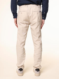 Pantaloni in misto lino|Colore:Sabbia