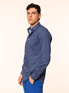 Camicia fantasia stampata|Colore:Blu