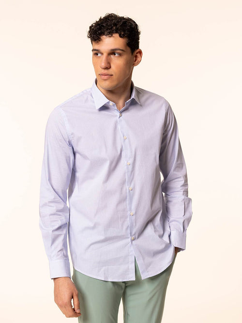 Camicia fantasia stampata|Colore:Celeste