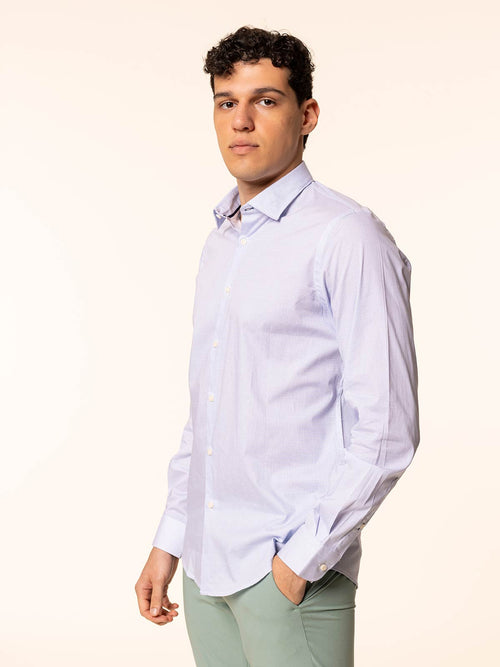 Camicia fantasia stampata|Colore:Celeste