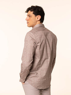 Camicia fantasia stampata|Colore:Sabbia