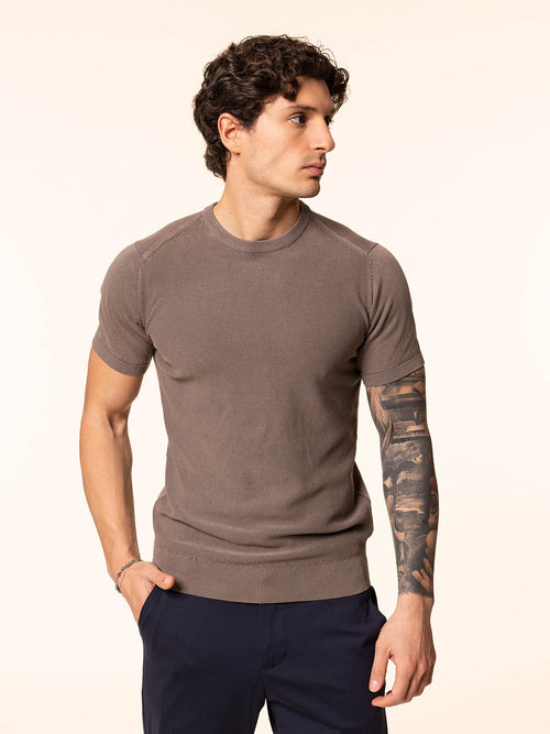 Maglia girocollo in cotone|Colore:Moro