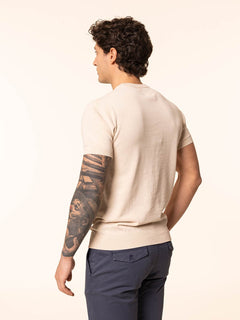 Maglia girocollo in cotone|Colore:Sabbia