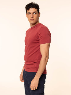 Maglia girocollo in cotone rasato|Colore:Peonia