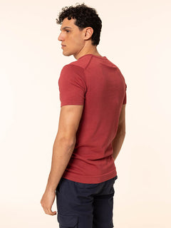 Maglia girocollo in cotone rasato|Colore:Peonia
