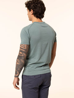 Maglia girocollo in cotone rasato|Colore:Salvia