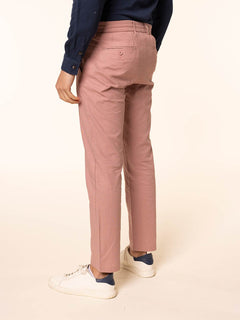 Pantaloni in misto lino|Colore:Peonia