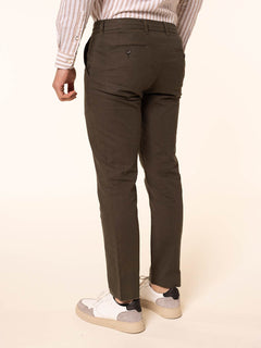 Pantaloni in misto lino|Colore:Verde