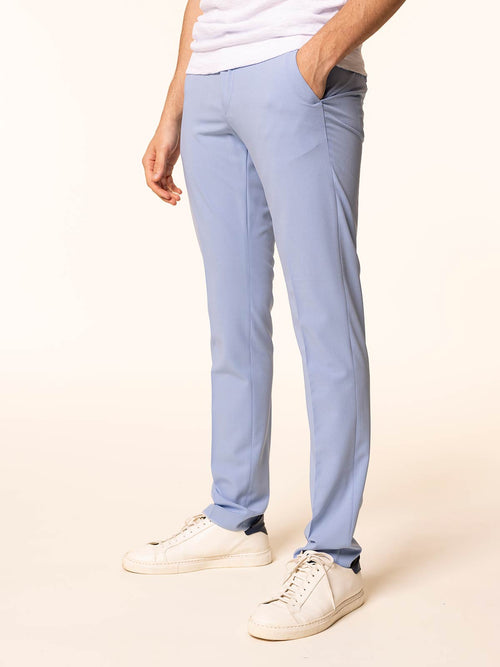 Pantaloni chino in tessuto misto|Colore:Polvere