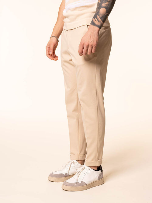 Pantaloni chino in nylon|Colore:Beige
